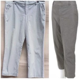 Norma Kamali Pinstripe Cropped Pant